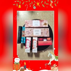 Makeup Lot Laura Geller Pallettes, Lip Oil, and Mascara